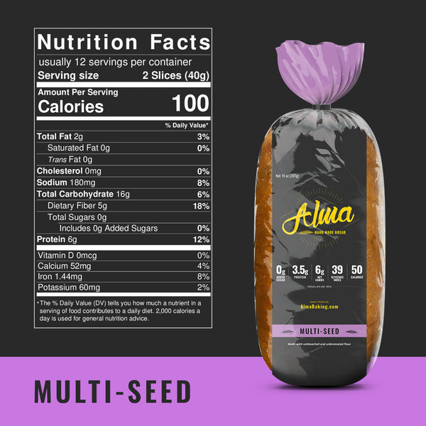 Multi-Seed 14 oz Sliced Bread (4 Loaves)